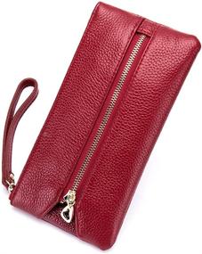 img 4 attached to 👜 Stylish Aladin Leather Wristlet Wallet Holder for Women - Chic Handbags & Wallets