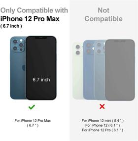 img 3 attached to 📱 SURPHY Faux Leather Case Compatible with iPhone 12 Pro Max - Premium Cover with Metallic Buttons & Microfiber Lining for 6.7 inch Display (Carbon Fiber)