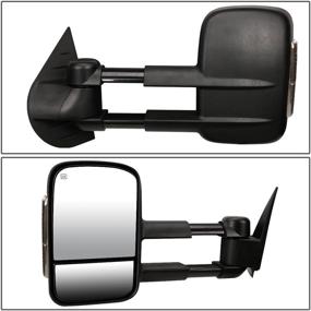 img 3 attached to 🔌 DNA Motoring TWM-003-T888-BK-SM Powered Heated Towing Side Mirrors with Smoke Turn Signal, Compatible with 2007-2013 Silverado, Suburban, Sierra, Yukon, Avalanche, Tahoe, and Escalade