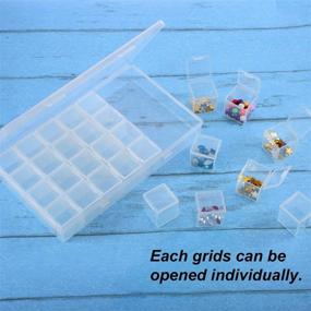 img 1 attached to 💎 Plastic Diamond Painting Accessories - Large 28 Grids Diamond Embroidery Box for Jewelry Organization and Storage - Diamond Painting Kit Craft Box with Beads Organizer