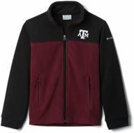 🧥 columbia boys' flanker ii full zip fleece jacket logo