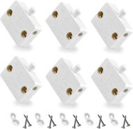 🚪 6 sets of white normally closed electrical light switches for wardrobe closet - ideal for cabinet lighting, closet doors, led closet lights, wardrobe cabinet, pantry closet, pantry light on/off switch логотип