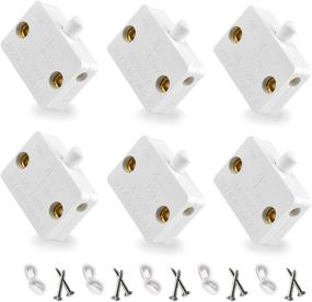 img 4 attached to 🚪 6 Sets of White Normally Closed Electrical Light Switches for Wardrobe Closet - Ideal for Cabinet Lighting, Closet Doors, LED Closet Lights, Wardrobe Cabinet, Pantry Closet, Pantry Light On/Off Switch