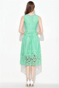 img 1 attached to VEIISAR Women's Elegant Cocktail Party Dress - Lace Sleeveless Fit & Flare Fashion