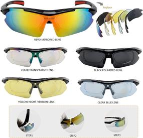 img 1 attached to Supertrip Cycling Glasses with 5 Interchangeable Lenses - Polarized Sports Sunglasses