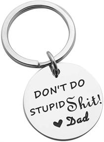 img 4 attached to 🤣 Don't Engage in Foolish Activities Keychain - Hilarious Birthday Gifts for Teens, Son, Daughter from Mom - Humorous Sarcasm Gift for Family and Friends