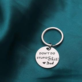 img 3 attached to 🤣 Don't Engage in Foolish Activities Keychain - Hilarious Birthday Gifts for Teens, Son, Daughter from Mom - Humorous Sarcasm Gift for Family and Friends