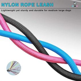 img 2 attached to 🐾 SEPXUFORE Heavy Duty Nylon Tie Out Rope Dog Leash, 8-50FT Check Cord for Medium to Large Dogs - Ideal for Indoor/Outdoor Play, Camping, and Backyard Activities