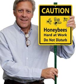 img 3 attached to 🐝 Enhance Safety with SmartSign Aluminum Honeybees Disturb Graphic - A Smart Solution for Warning and Preventing Accidents