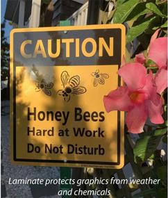 img 1 attached to 🐝 Enhance Safety with SmartSign Aluminum Honeybees Disturb Graphic - A Smart Solution for Warning and Preventing Accidents