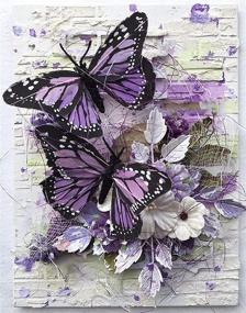 img 4 attached to Diamond Painting Suitable Butterfly 12X16Inch