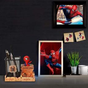 img 3 attached to 🕷️ Spiderman Pen Holder, BREIS Creative Novelty Office Desk Decorations Man boy Girls Gadgets Stationery Storage Box Unique Gifts for Spiderman Fans - Red-A | SEO-Optimized