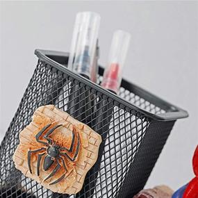 img 1 attached to 🕷️ Spiderman Pen Holder, BREIS Creative Novelty Office Desk Decorations Man boy Girls Gadgets Stationery Storage Box Unique Gifts for Spiderman Fans - Red-A | SEO-Optimized