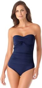 img 4 attached to Anne Cole Womens Bandeau Tankini Women's Clothing and Swimsuits & Cover Ups