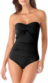 img 3 attached to Anne Cole Womens Bandeau Tankini Women's Clothing and Swimsuits & Cover Ups