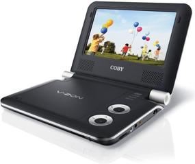 img 1 attached to 📺 Coby TFDVD7009 7-Inch Portable DVD/CD/MP3 Player, Black: Entertainment On-The-Go at Its Best!