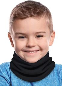img 4 attached to ❄️ Аксессуары для суровой погоды: Теплая шейная муфта для детей от Tough Headwear для мальчиков