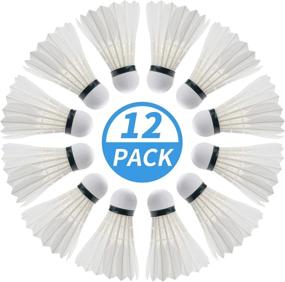 img 4 attached to PHYOPUS Badminton Birdie: 12 Pack Duck Feather Shuttlecocks - Ultimate Stability & Durability for High-Speed Sports Training Indoors and Outdoors (Milky White)