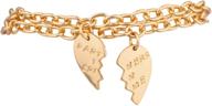 💔 lux accessories partners in crime heart bff break pendant friendship bracelet: a perfect gift for best friends logo
