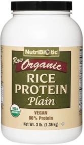 img 4 attached to 🌾 Certified Organic Rice Protein Plain by NutriBiotic | 3 Pound | Low Carb Vegan Protein Powder | Raw, Certified Kosher & Keto Friendly | Chemical-Free, GMO-Free & Gluten-Free | Easily Digestible