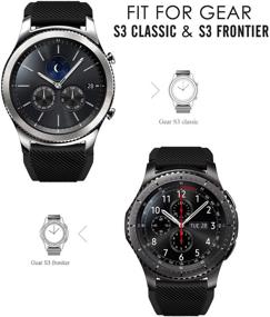 img 3 attached to МоKo Ремешок - Совместим с Samsung Galaxy Watch 3 45 мм, Gear S3 Frontier/Classic, Galaxy Watch 46 мм, Huawei Watch GT2 Pro/GT 2e, GT 46 мм, GT2 46 мм, Ticwatch Pro 3 - 22 мм силиконовый ремешок, черный