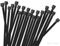 img 1 attached to 🔗 400 Pack Cable Zip Ties: Self-Locking Nylon Ties for Wire Management - Assorted Sizes 4+6+8+12-Inch - Multi-Purpose Zip Wire Tie for Home, Garden, Office, Garage, and Workshop (Black) review by Summer Hendricks