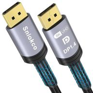 кабель displayport 1.4 8k - sniokco кабель 8k dp 6.6ft / 2m (8k @ 60 гц, 4k @ 240 гц, 2k @ 144 гц) - совместимость с freesync g-sync - плетеный из нейлона - кабель displayport очень высокой скорости 32,4 гбит / с для ноутбука, пк, монитора, тв логотип