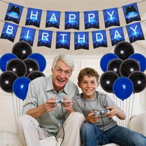 img 2 attached to 🎮 Level Up Your 11th Birthday: Celebrate with Video Game Decorations for Boys - Party Supplies, Gaming Banner, Cake Topper, Game Controller Balloons, and More!