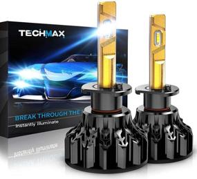img 4 attached to 💡 TECHMAX H1 LED Bulb - 12000LM 72W, 360° Adjustable Beam Angle, 6500K Xenon White - Bright Kit of 2 Halogen Replacements