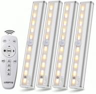 convenient remote control under cabinet lighting 4 pack - ldopto 🔆 dimmable battery operated lights for kitchen, stick-on led cabinet lights with remote/touch control logo