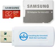 📷 карта памяти samsung evo plus 32 гб micro sdhc в комплекте с считывателем everything but stromboli для samsung galaxy a12, a02s, a02, a32 - класс 10 (mb-mc32) логотип