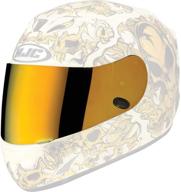 enhanced visibility and style: hjc helmets shield - hj-09 (gold) logo