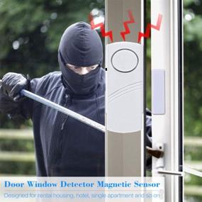 img 3 attached to 🏡 Enhanced Home Security: Wireless Sensor Door Window Burglar Alarm - Pack of 10