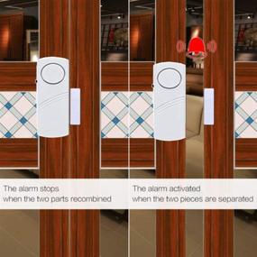 img 2 attached to 🏡 Enhanced Home Security: Wireless Sensor Door Window Burglar Alarm - Pack of 10