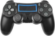 🎮 premium black wireless controller for ps4 with built-in speaker & multi-touch touch pad - compatible with p-s4, pc, windows, iphone, android logo
