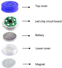 img 1 attached to XTAUTO 5-LED автомобильный световой сигнал предупреждения на двери - универсальный беспроводной световой сигнал безопасности для предотвращения заднего столкновения (синий)