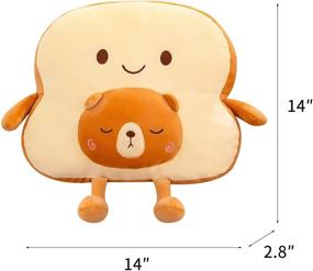 img 3 attached to 🍞 Kawaii Stuffed Animal - SQUISHY DOT Toast Plush Pillow & Cute Bread Cushion, Throw Pillow, Plushie Toy, Sliced Bread, Japanese Anime Enthusiast's Plush Cushion