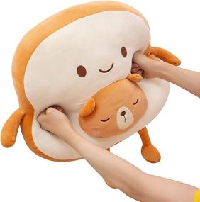 img 2 attached to 🍞 Kawaii Stuffed Animal - SQUISHY DOT Toast Plush Pillow & Cute Bread Cushion, Throw Pillow, Plushie Toy, Sliced Bread, Japanese Anime Enthusiast's Plush Cushion