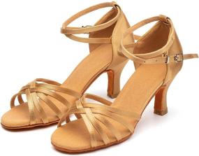 img 1 attached to Womens Latin Salsa Bachata Tango Dance Shoes with Soft Suede Sole - Perfect for Weddings and Performances!