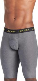 img 3 attached to Enhanced Microfiber Quad Shorts for Men by Jockey - Ultimate Comfort Underwear