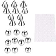 hekeuor non-piercing body jewelry stainless steel 5mm 💎 ball/spike kit sticker for fake nose, lip, and eyebrow logo