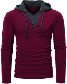 img 3 attached to Casual Men's Sleeve Hoodie - QPNGRP Hoodies for Shirts