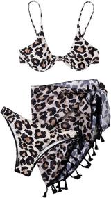 img 4 attached to 👙 Leopard Underwire Swimsuit for Women by SheIn: Women's Clothing, Swimsuits & Cover-Ups