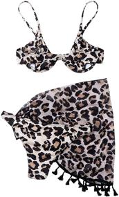 img 3 attached to 👙 Leopard Underwire Swimsuit for Women by SheIn: Women's Clothing, Swimsuits & Cover-Ups