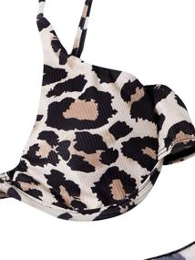 img 2 attached to 👙 Leopard Underwire Swimsuit for Women by SheIn: Women's Clothing, Swimsuits & Cover-Ups