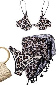 img 1 attached to 👙 Leopard Underwire Swimsuit for Women by SheIn: Women's Clothing, Swimsuits & Cover-Ups