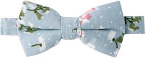 img 4 attached to Blush Small Boys' Bow Ties in Spring Notion Floral - Size 13