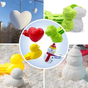 img 1 attached to ❄️ Exciting Outdoor Fun: Kocuos Snowball Snowmen Dinosaur for Snowy Adventures!