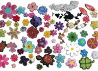 🌸 set of 30 random flower embroidery patches - iron-on appliques logo