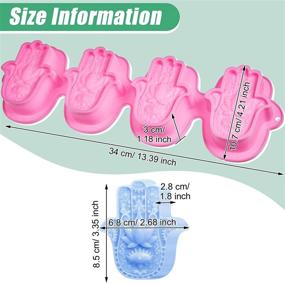 img 3 attached to Формы для мыла из силикона "Хамса" - 4 полости, дизайн Руки Фатимы, форма лотоса в ладони для создания мыла, изготовления свечей, льда и литья смолы - розовый